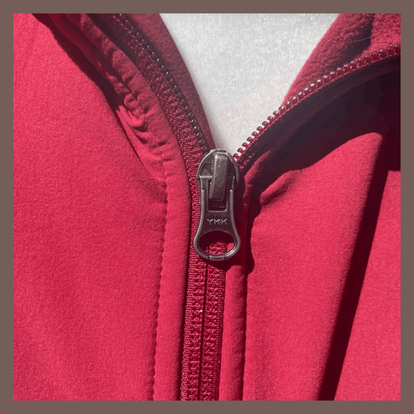 L.L. Bean Full Zip Sweater | Red Softshell | Size L Tall | Vintage - Picture 5 of 5